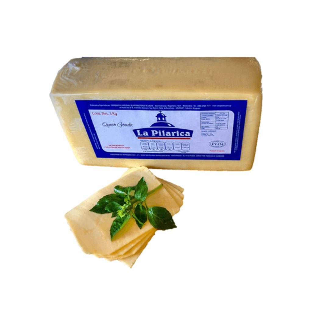 Caja de gouda Pilarica  con barras de 3 kg