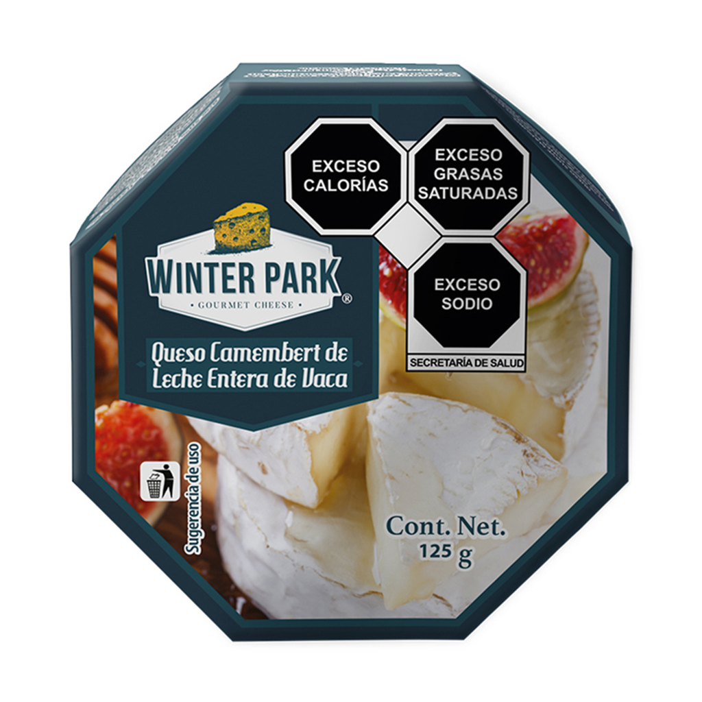 Caja de camembert W. Park con piezas de 125 gr