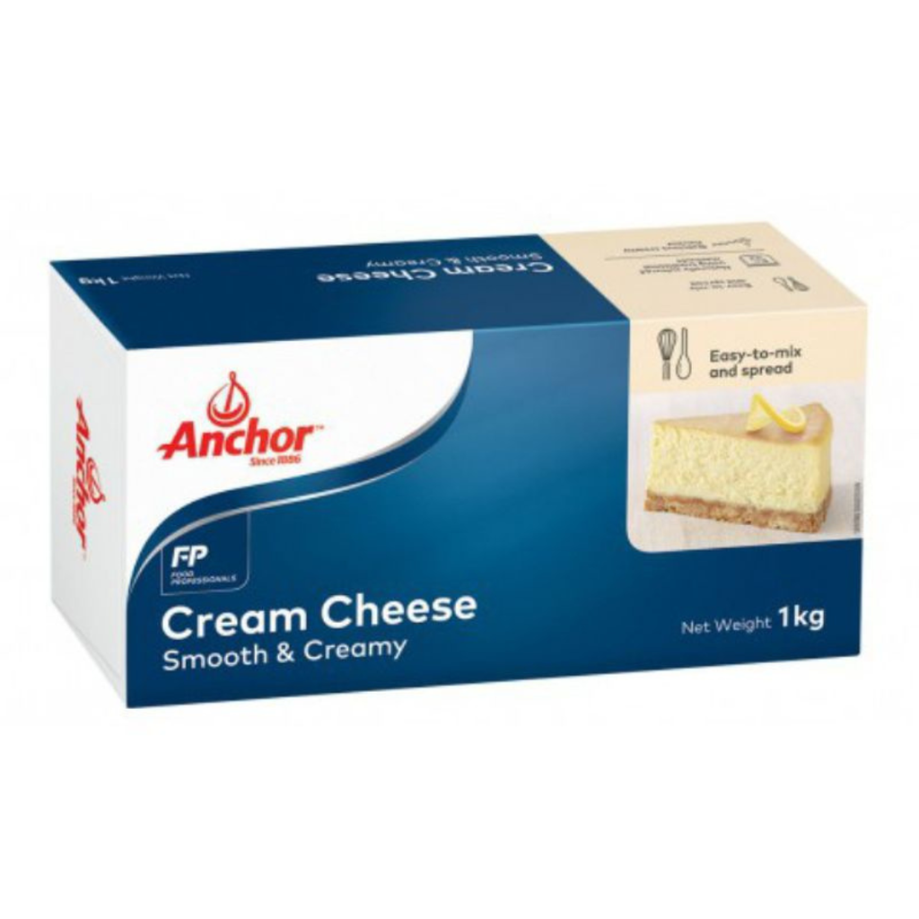 Queso crema Anchor  barra 1 kg