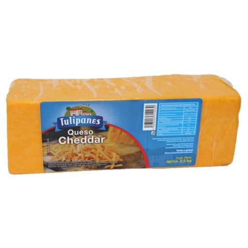 Caja de Cheddar Tulipanes con barras de 3 kg